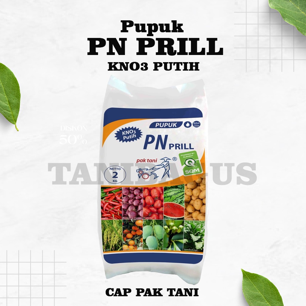 Pupuk KNO3 Putih Pak Tani PN Prill 2 kg Original - Pupuk untuk semua sayuran dan buah - buahan